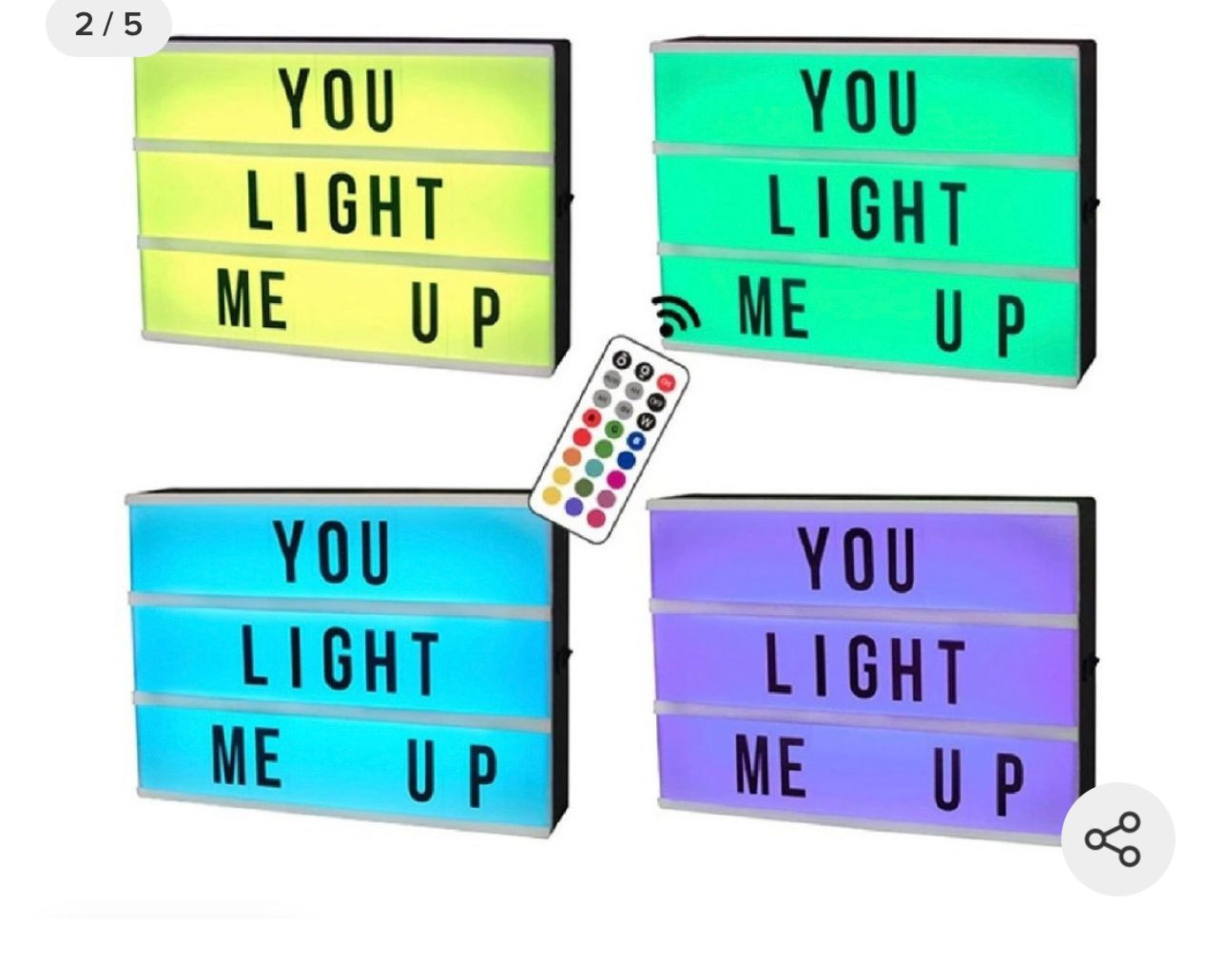 Tablero Letras Luz Led Usb Y Baterias